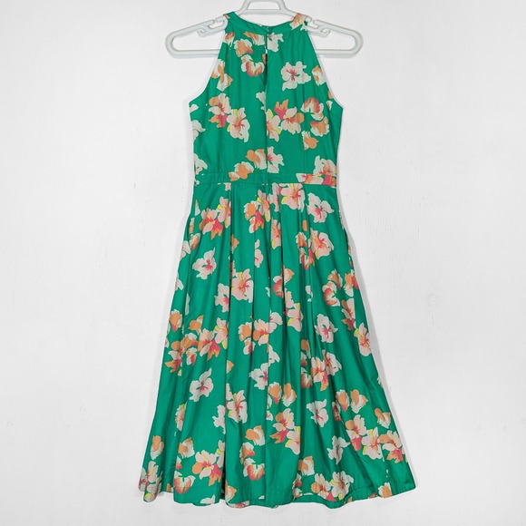 Emily & Fin NEW Alyssa Midi Dress Womens M Modcloth Cotton Sweet Pea Floral - Picture 3 of 7